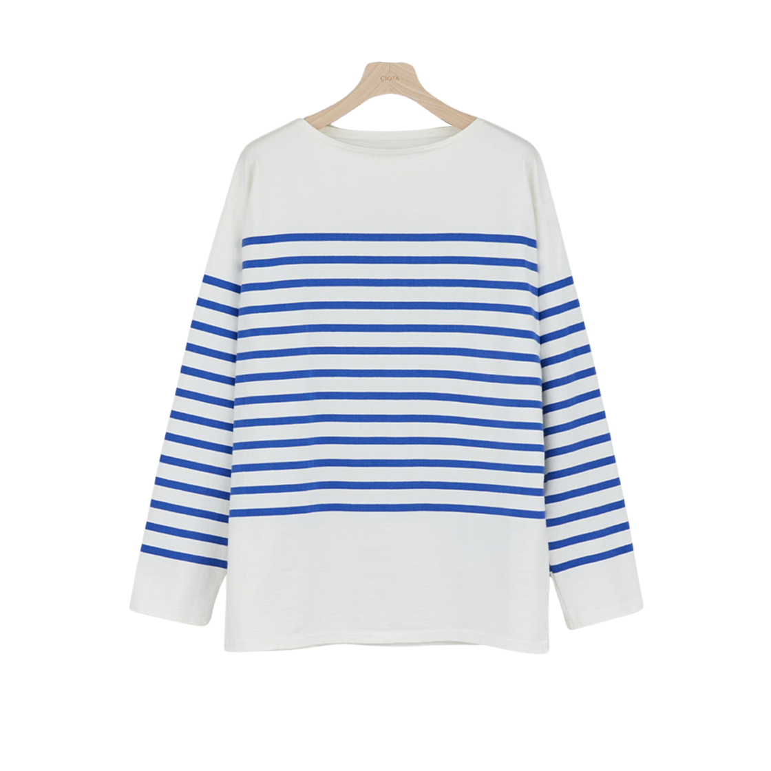 CSLM-104M Ciota Panel Border Shirt Blue