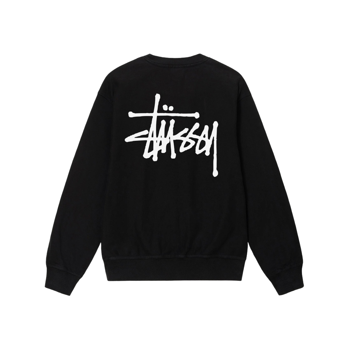 스투시 베이직 스투시 피그먼트 다이드 크루넥 블랙 | Stussy