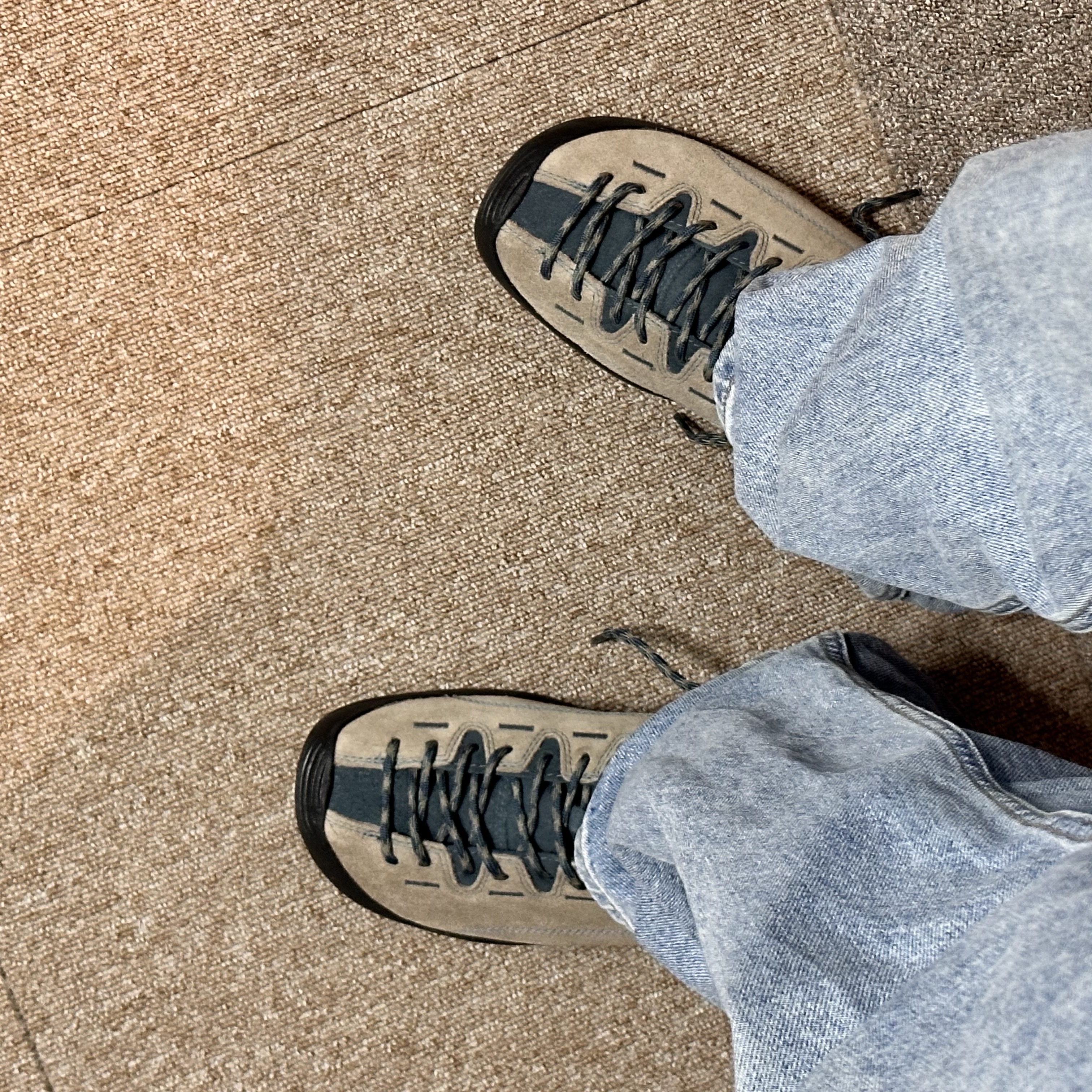 Keen Jasper Sneakers Brindle Orion Blue 착용 스타일 - 2