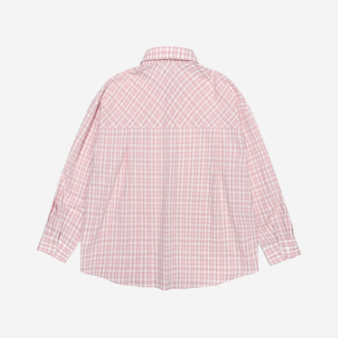 키지코 세미 오버핏 체크셔츠 핑크(KIJIKO Semi Overfit Check Shirt Pink) - 2