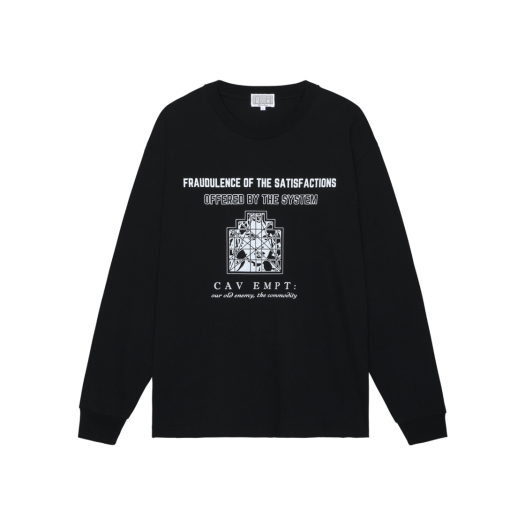 Cav Empt Offered By The System Long Sleeve T-Shirt Black - 23SS