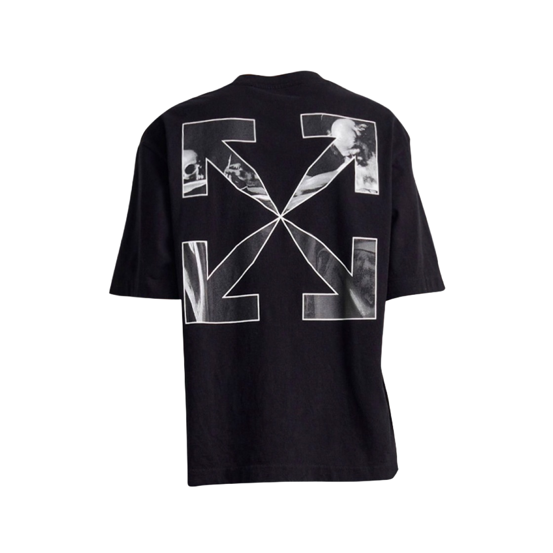 OMAA120F21JER0071001 Off-White Caravaggio Arrow Skate Over S/S T-Shirt Black - 대표 이미지 #1
