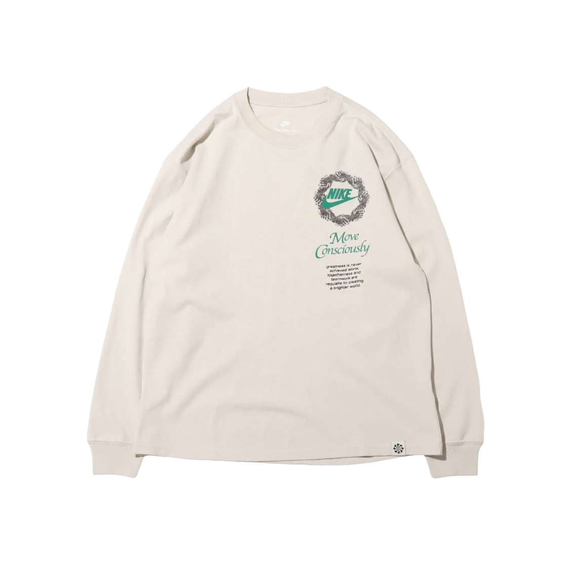 DN5140-072 Nike NSW Sust Graphic LS T-Shirt Light Bone - US/EU - #2