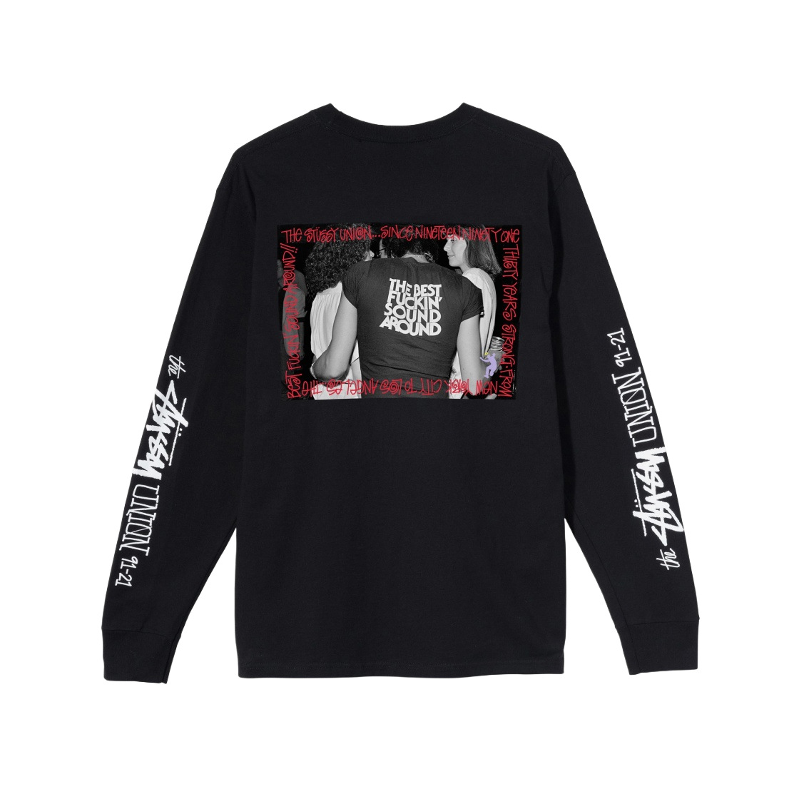 3993695 Stussy x Union Best Fuckin' Sound LS T-Shirt Black - 대표 이미지 #1
