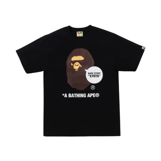 BAPE Store Kyoto Ape Head T-Shirt Black