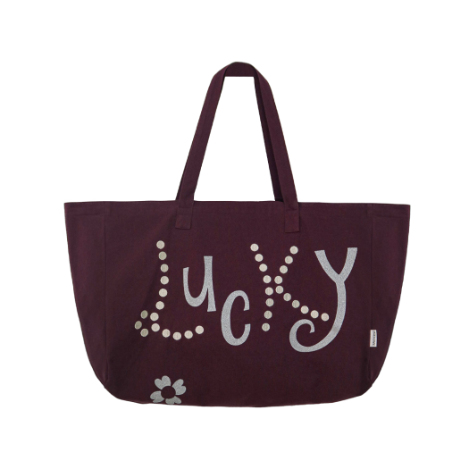 P0000BLS NAVIVERSE Special Lucky Tote Bag Burgundy
