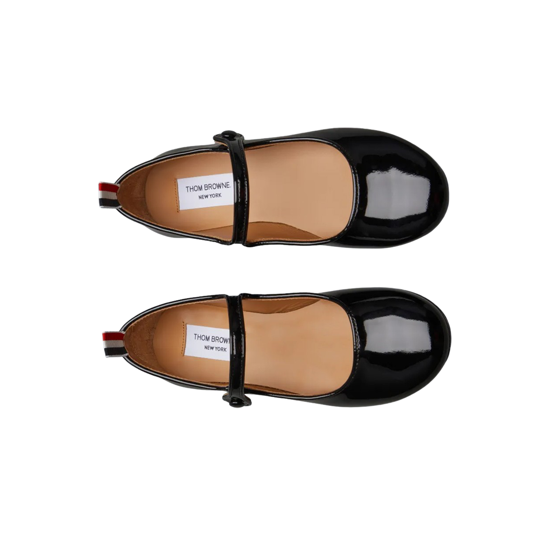 (키즈) 톰브라운 페이턴트 톰 존 발레리나 블랙((Kids) Thom Browne Patent Thom John Ballerina Black) - 2