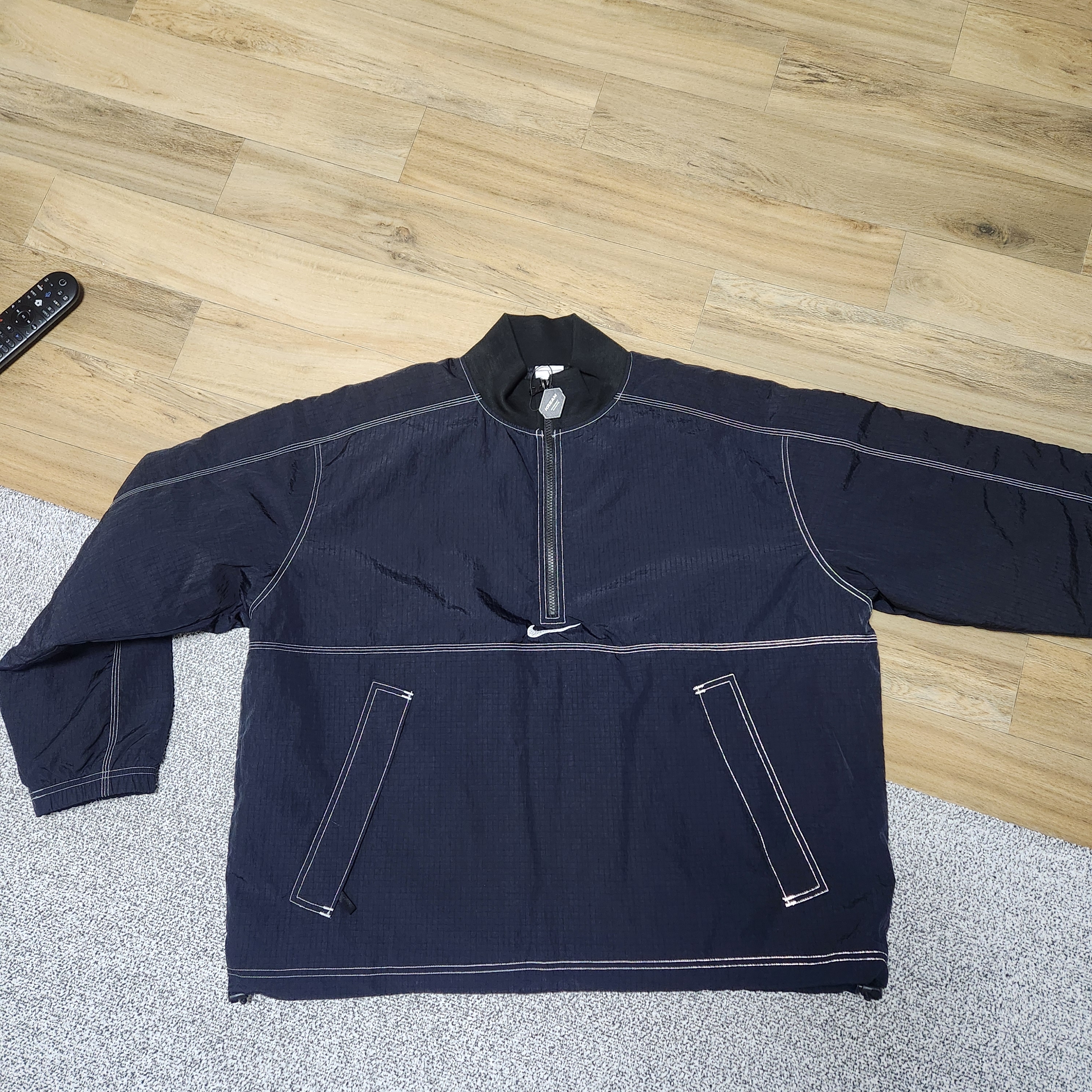 Supreme x Nike Ripstop Pullover Black - 24SS 착용 스타일