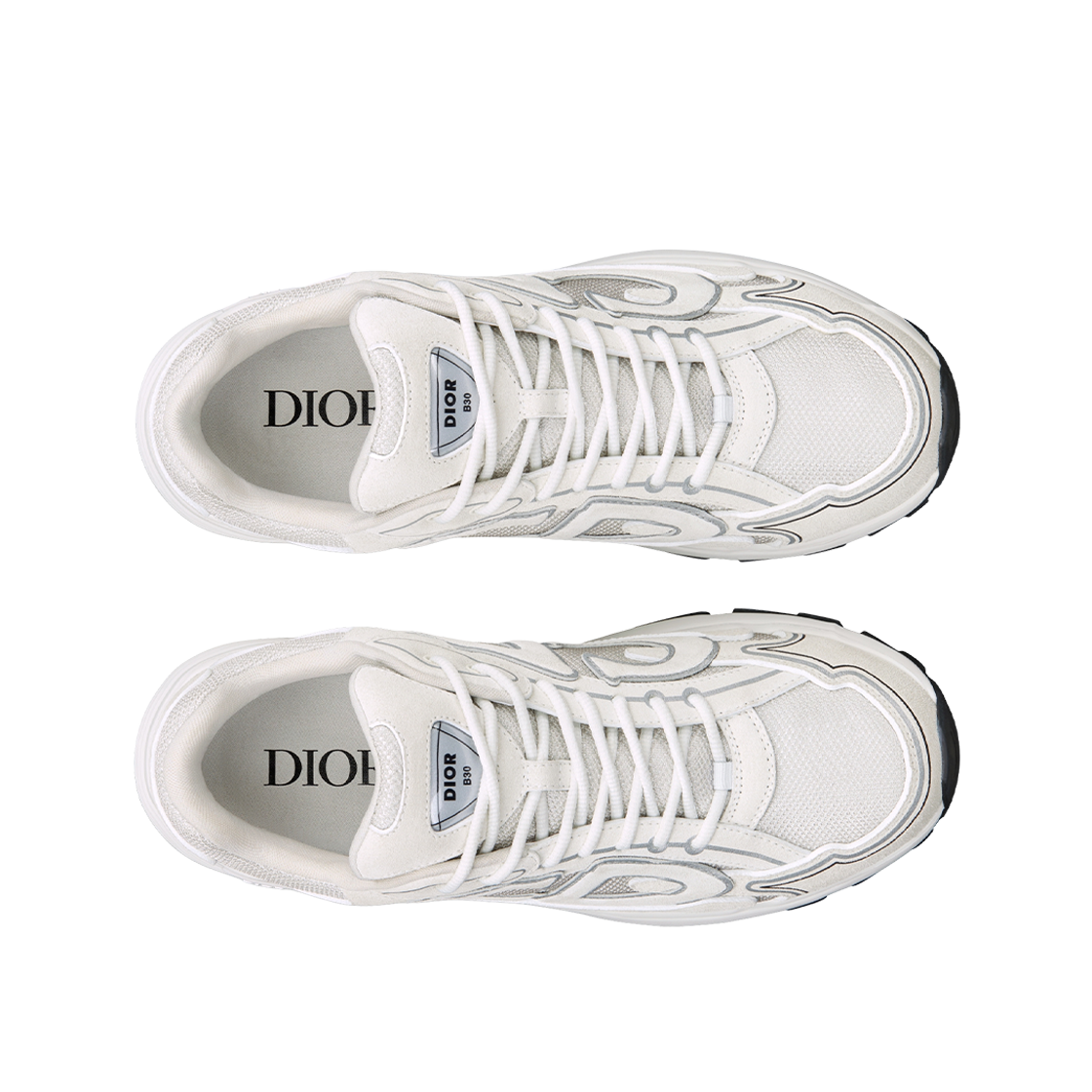 3SN279ZEI-H006 Dior B30 Sneakers Chamois Leather Ecru - #2