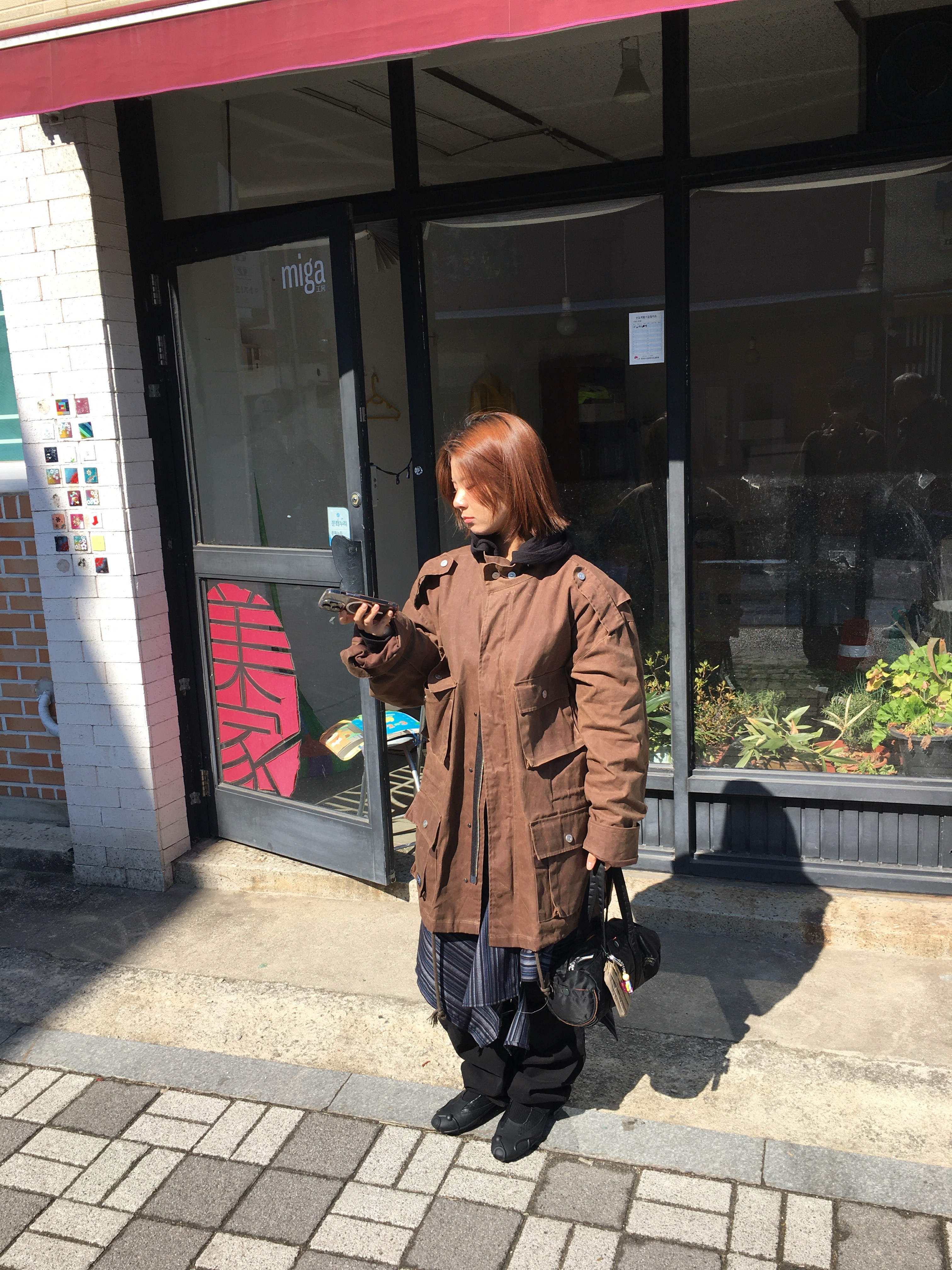 Vacant Archive Broner Waxed Field Jacket Brown, Porter Tanker Duffle Bag S Black 착용 스타일