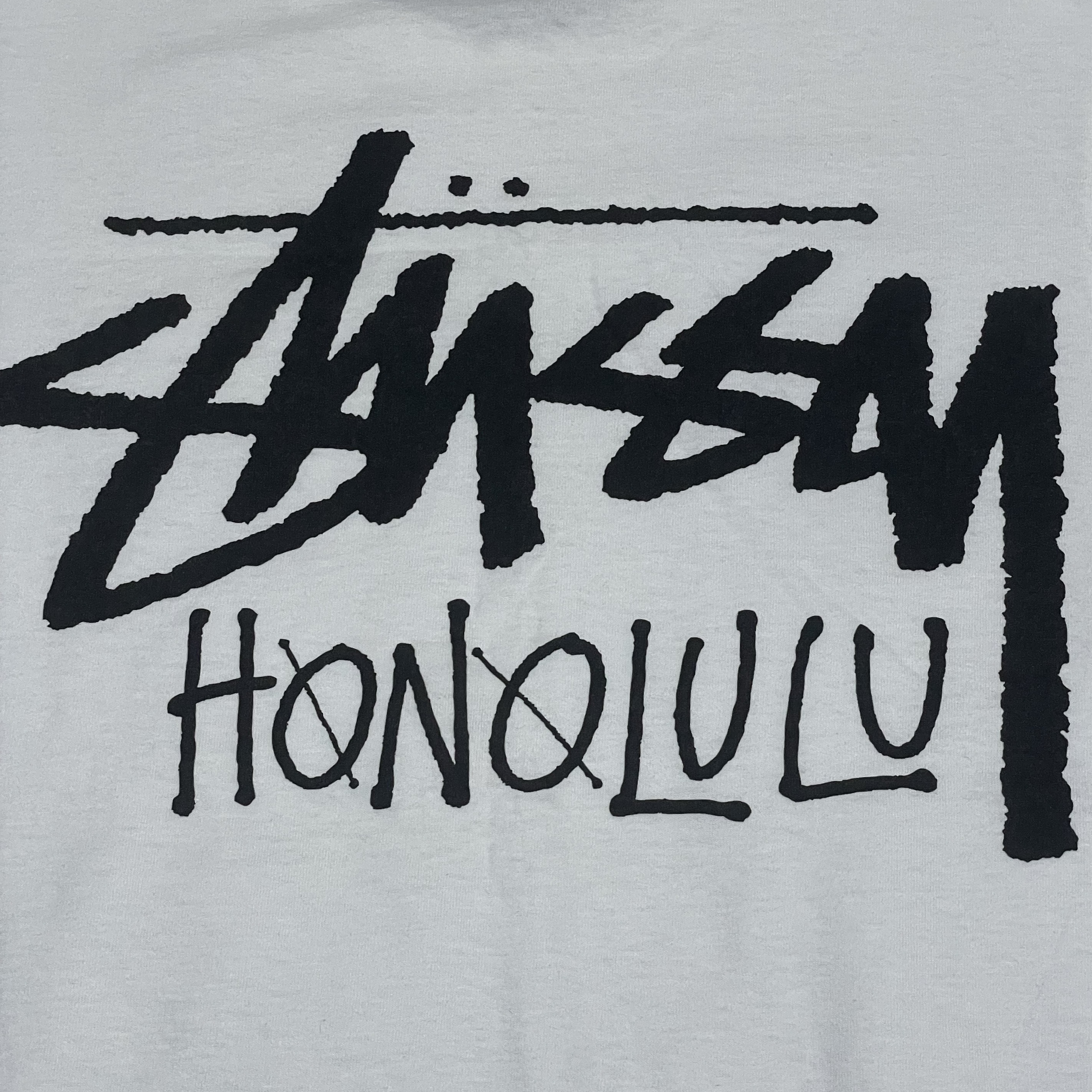 Stussy Stock Honolulu T-Shirt White 착용 스타일