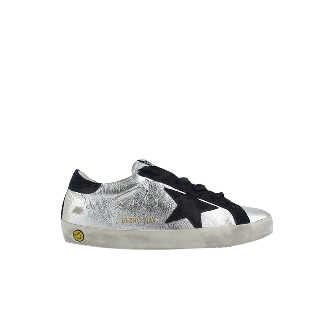(키즈) 골든구스 슈퍼스타 실버 블루 탭 스니커즈((Kids) Golden Goose Superstar Silver Blue Tab Sneakers) - 1