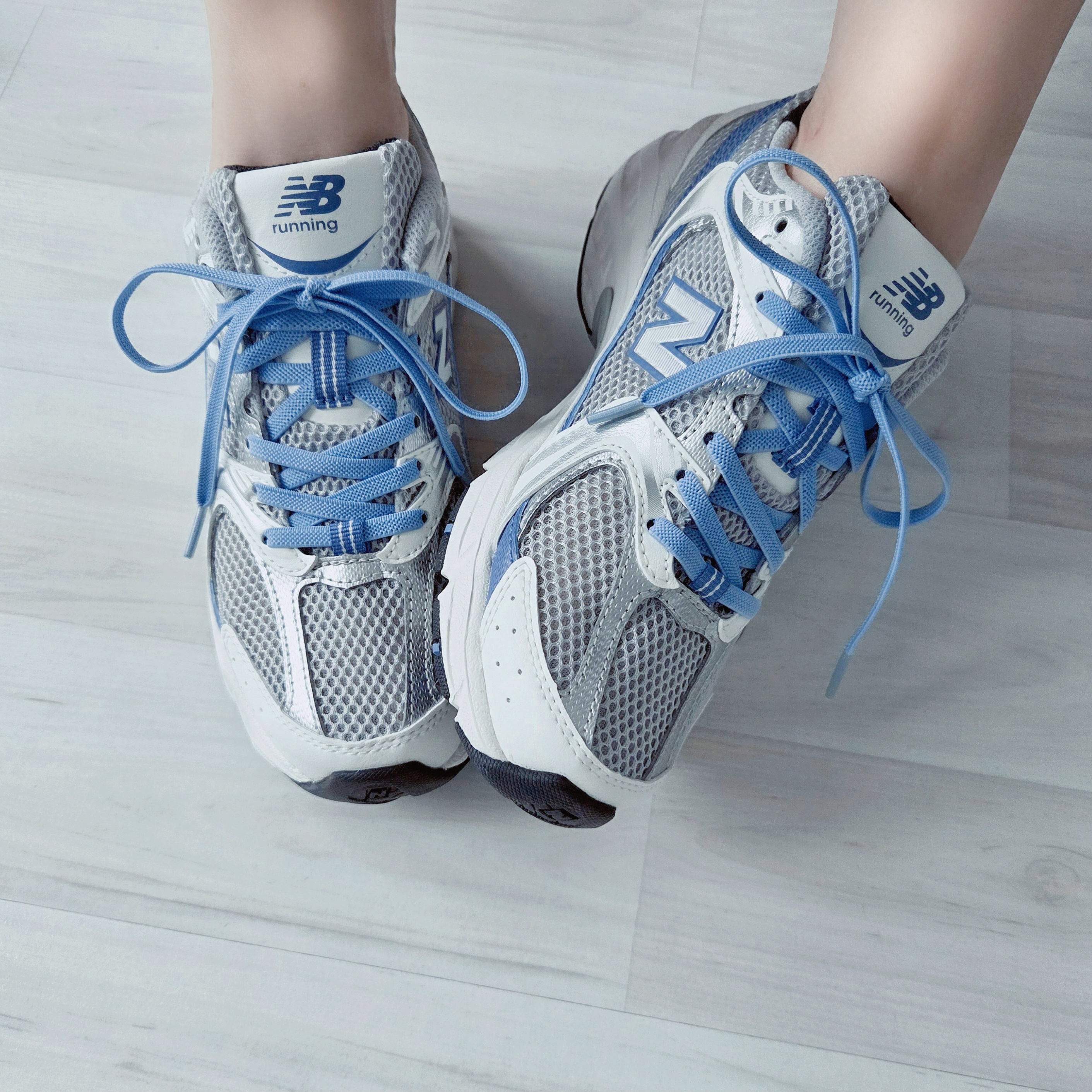 New Balance 530 Steel Blue 착용 스타일