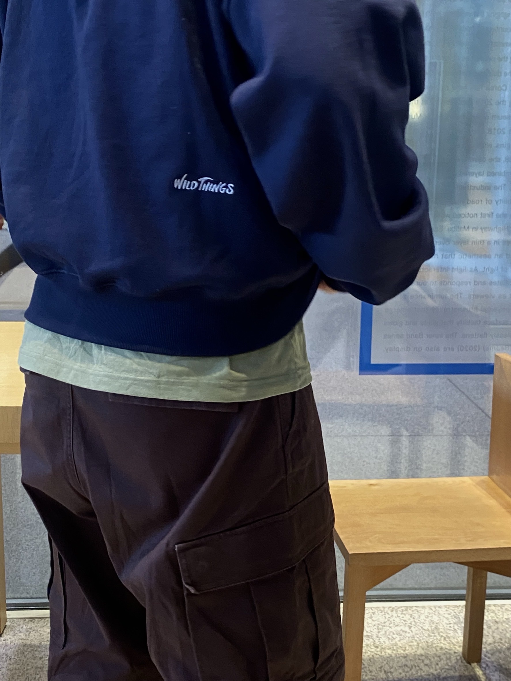 Wildthings Vintage Hoodie(U.S WILD) Slate Blue 착용 스타일 - 2