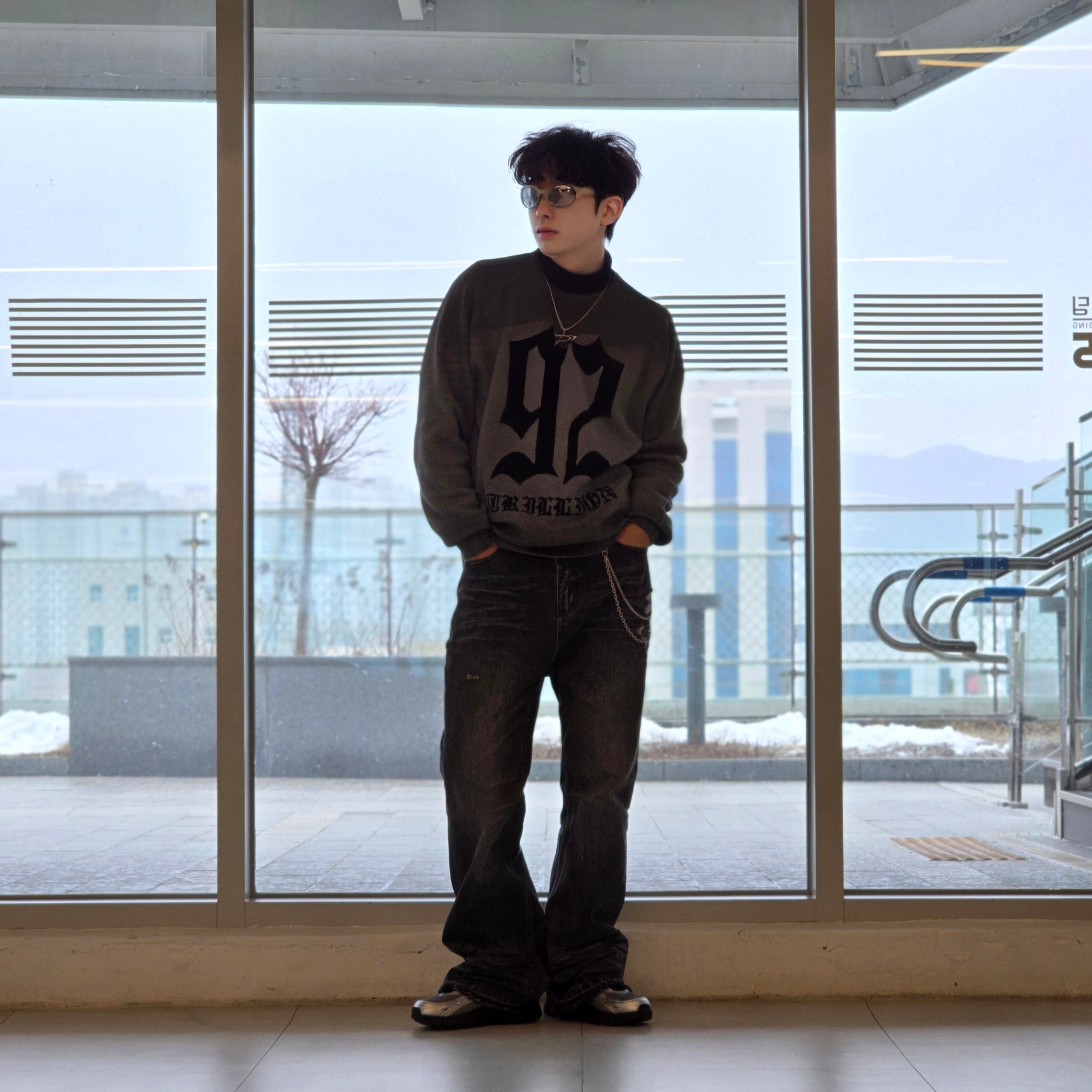 [6% 적립] FILA Pantera 99/25 Silver 착용 스타일 - 5