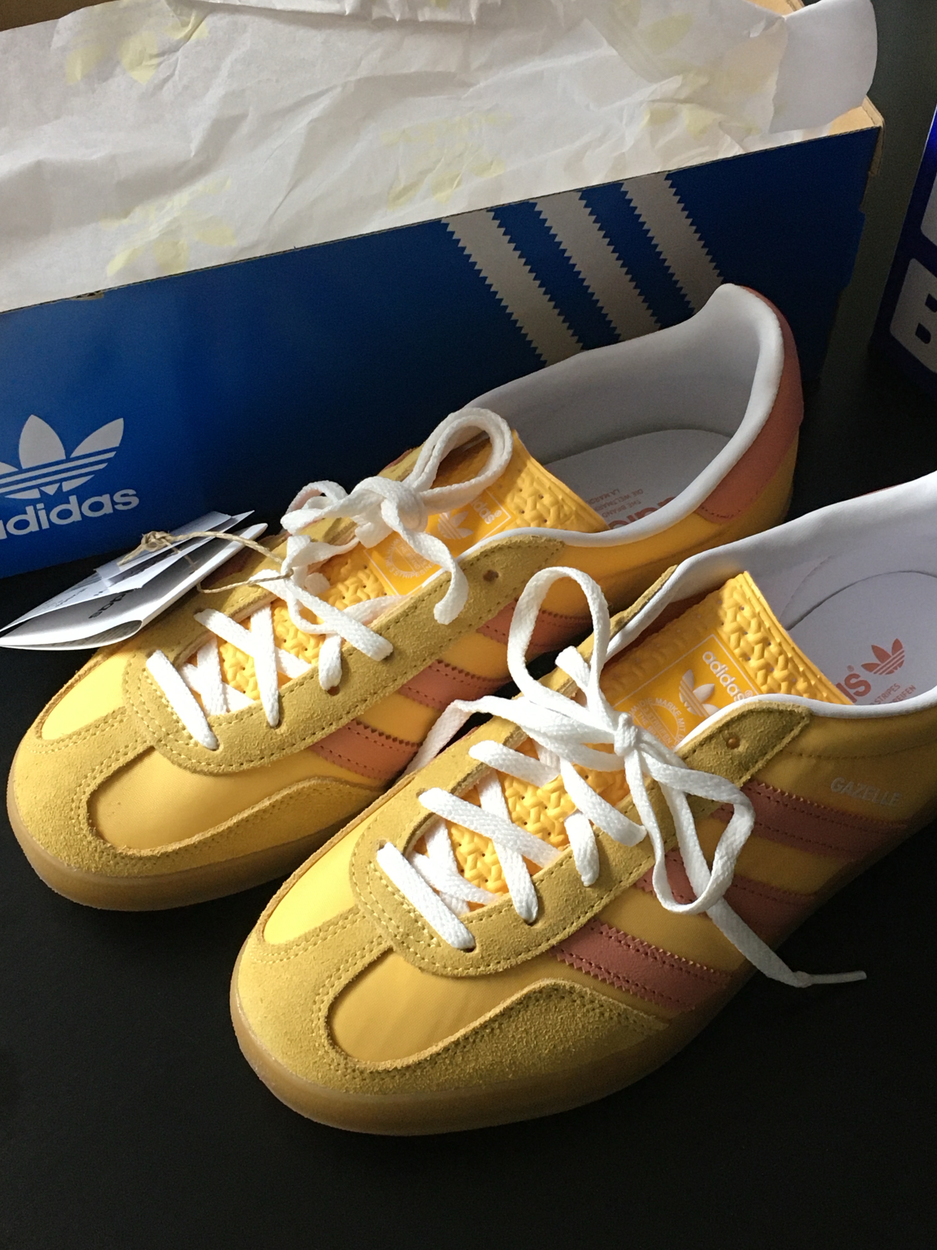 (W) Adidas Gazelle Indoor Semi Spark Clay 착용 스타일