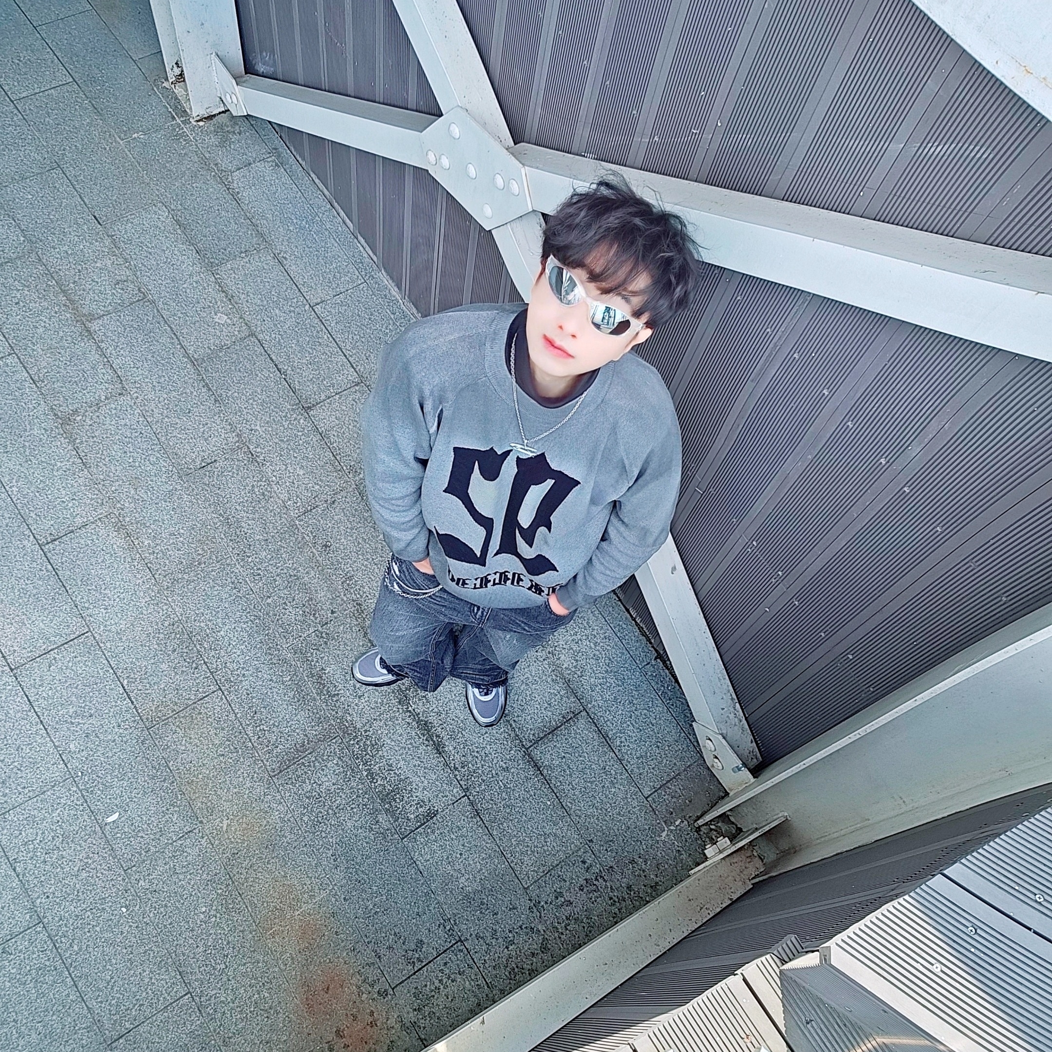[6% 적립] FILA Pantera 99/25 Silver 착용 스타일 - 5