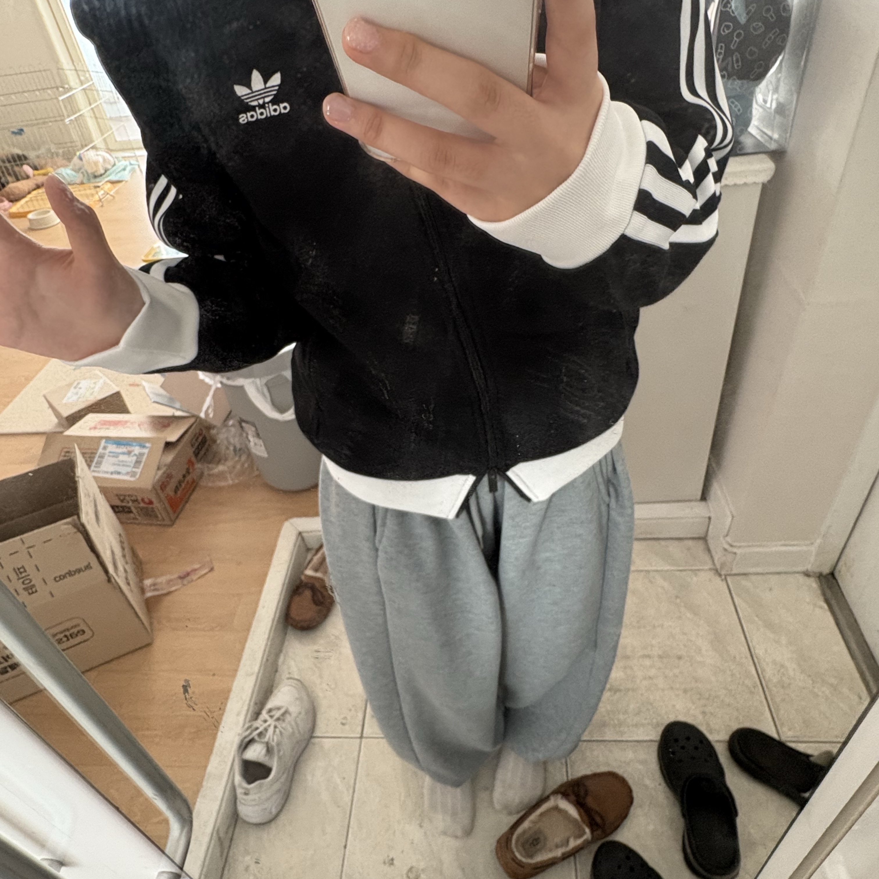 Adidas Adicolor Classics Beckenbauer Track Jacket Black - KR Sizing 착용 스타일