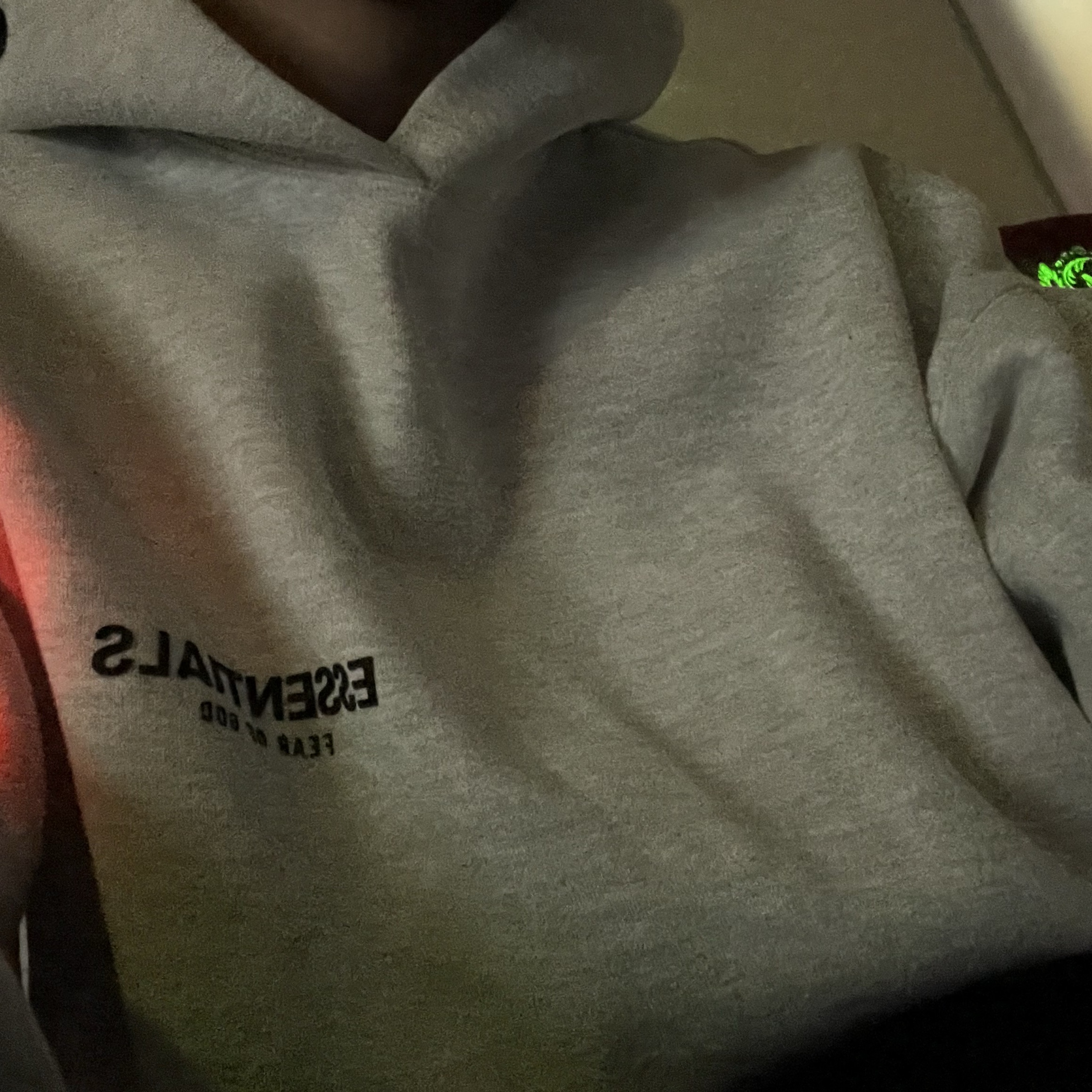 Essentials The Core Collection Hoodie Light Oatmeal 착용 스타일
