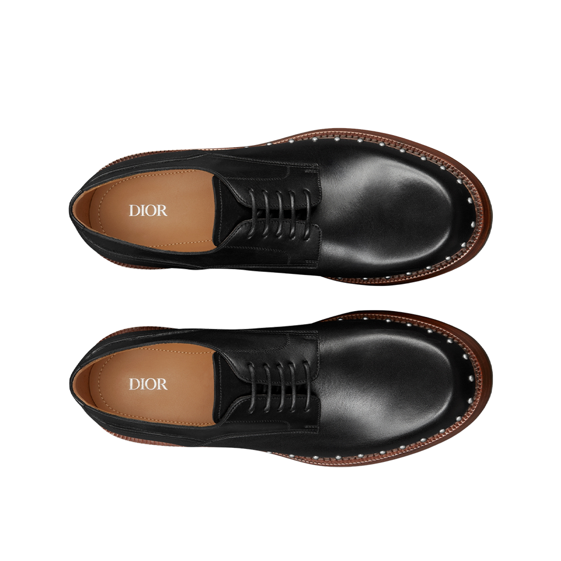 디올 카를로 더비 슈 스무스 카프스킨 앤 실버 피니쉬 스터드 블랙 실버(Dior Carlo Derby Shoe Smooth Calfskin and Silver Finish Studs Black Silver) - 2