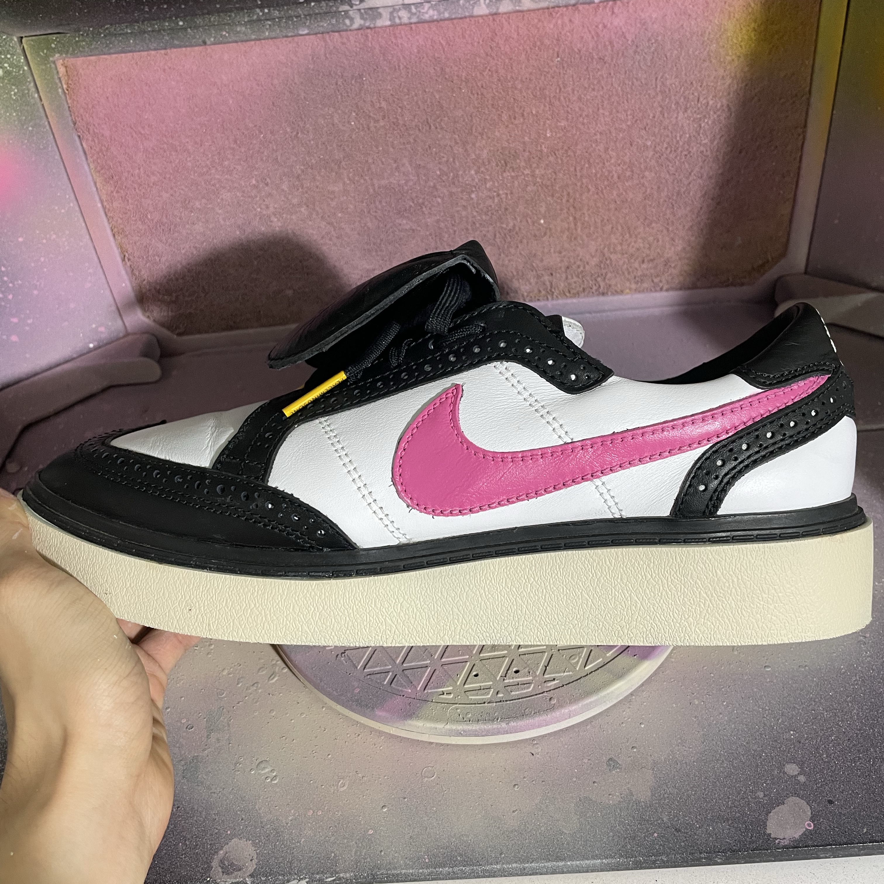 Nike x Peaceminusone Kwondo1 Black and White 착용 스타일 - 1