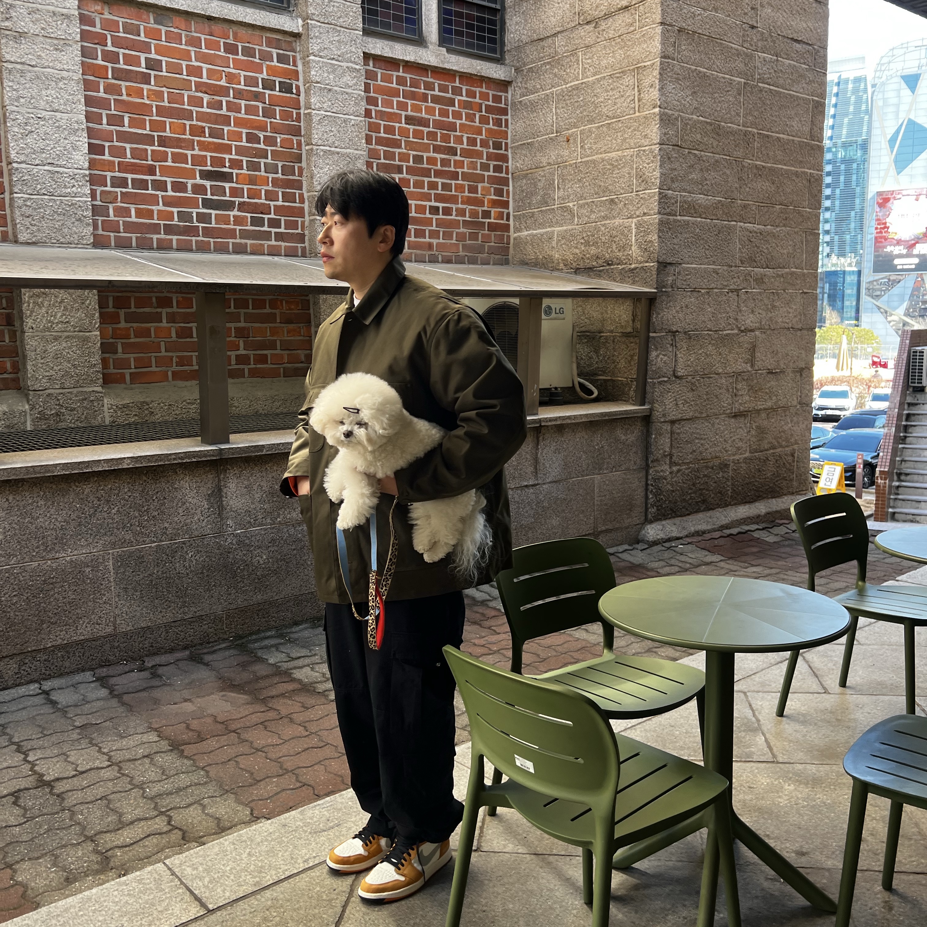 Palace x Carhartt WIP Chore Coat Plant - 24FW, Jordan 1 Element Gore-Tex Light Curry 착용 스타일 - 4