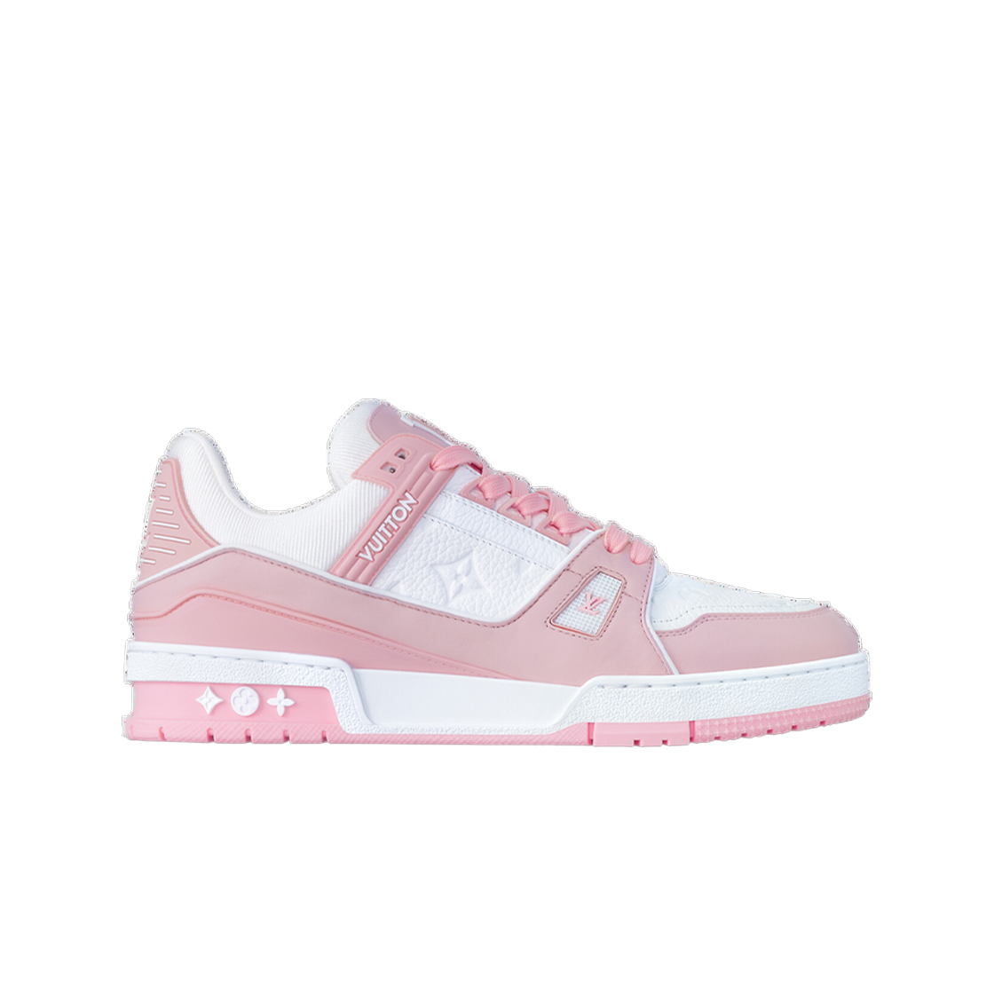 - (W) Louis Vuitton LV Trainer Sneakers Rose