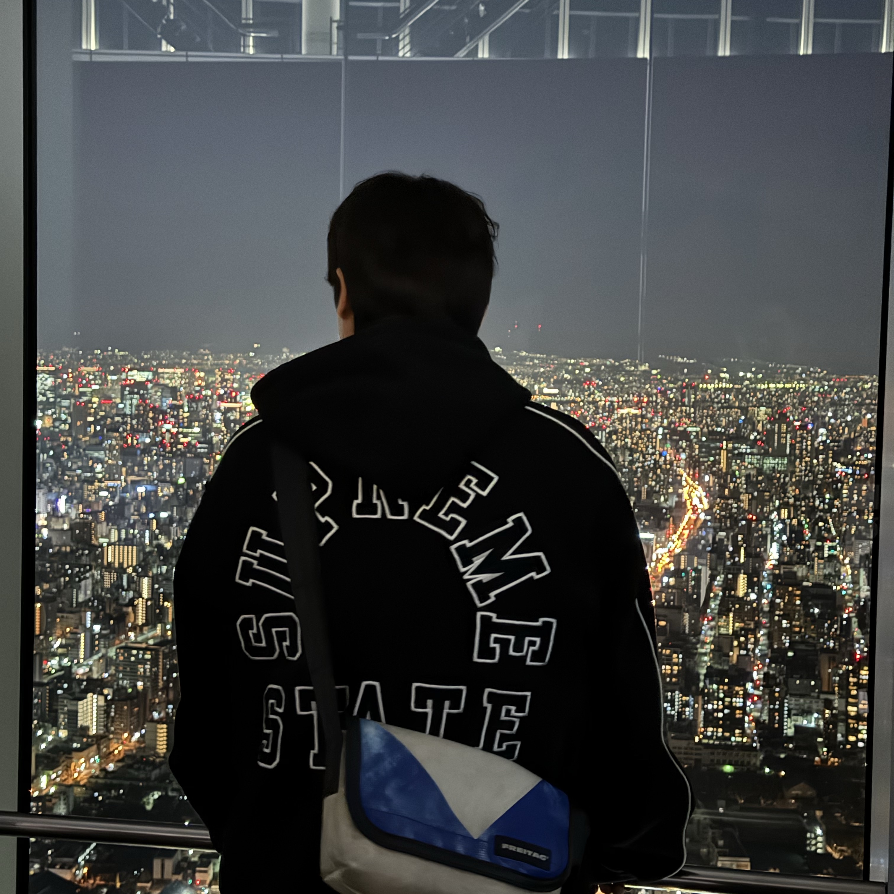 Supreme State Zip Up Hooded Sweatshirt Black - 24FW 착용 스타일