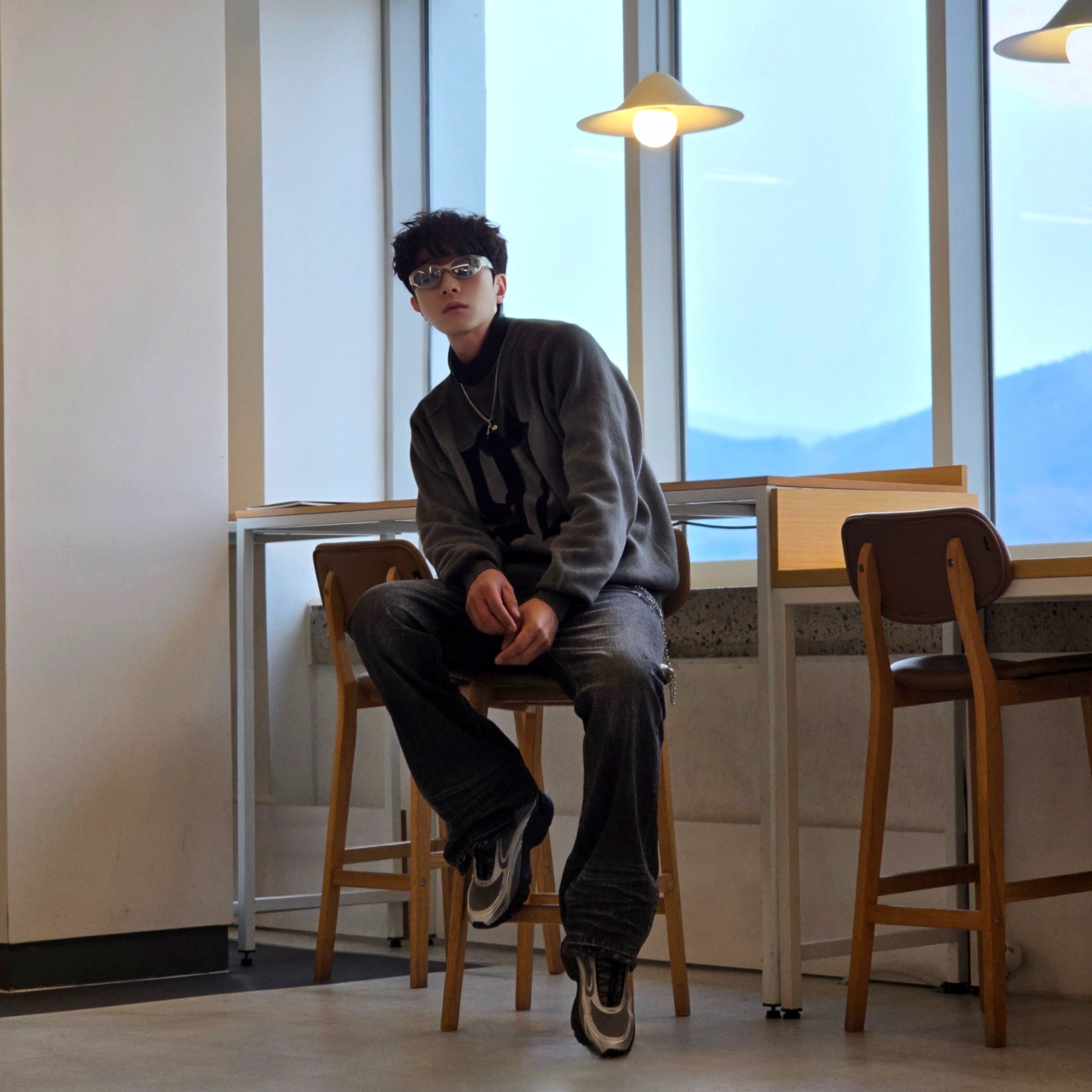 [5% 적립] 휠라 판테라 99/25 실버 착용 스타일 - 5