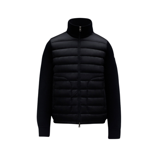Moncler Padded Wool Cardigan Navy Blue - 22FW