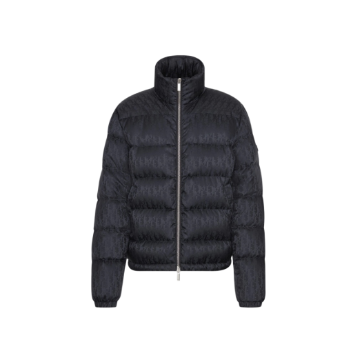 Dior Oblique Down Jacket Black Nylon Jacquard
