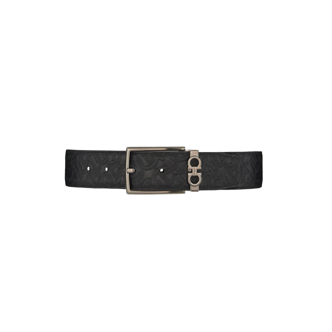 67A037-754188 Ferragamo Reversible Adjustable Gancini Belt Black - 대표 이미지 #1