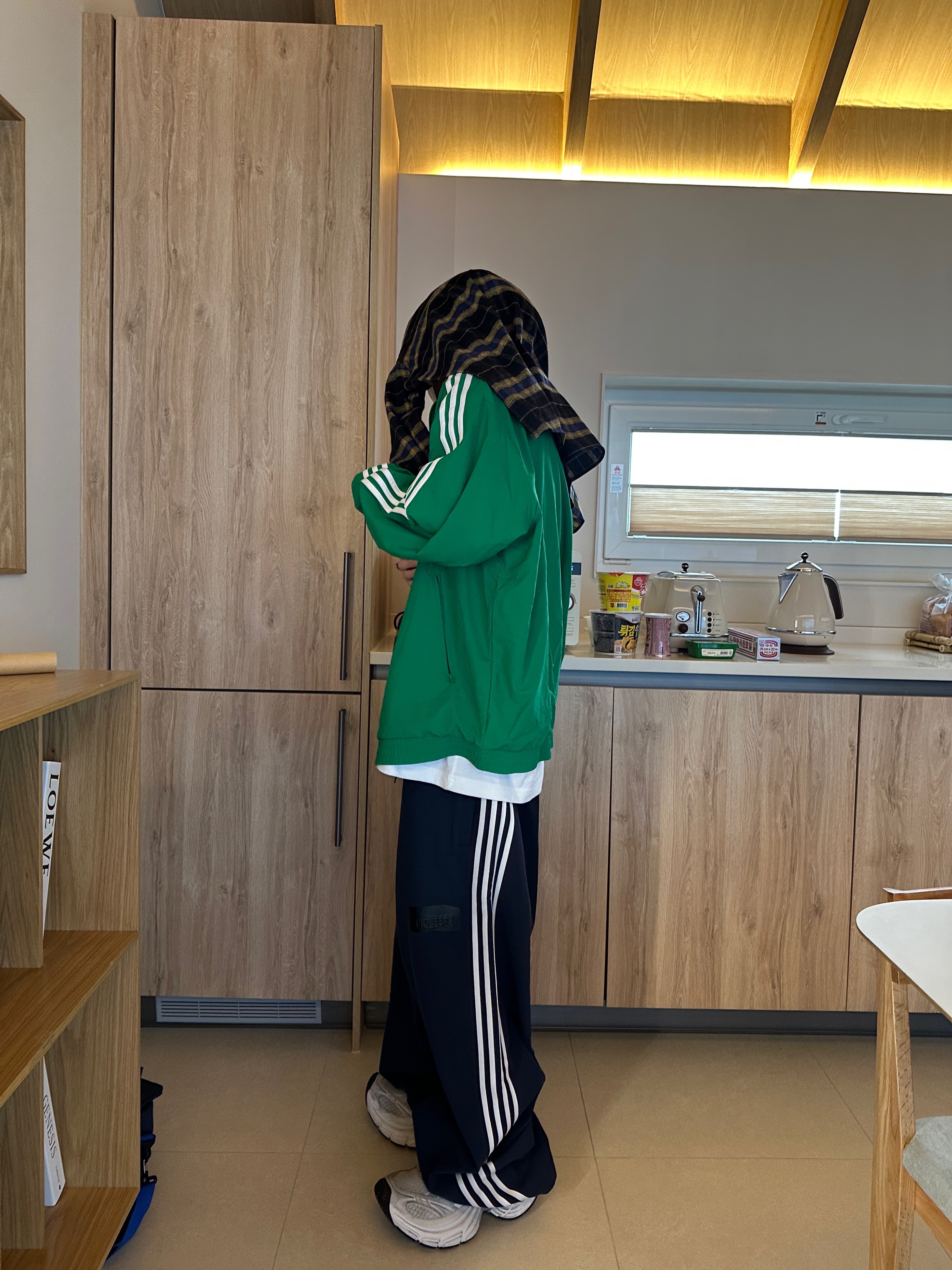 Adidas Adicolor Woven Firebird Track Top Green  - KR Sizing, Balenciaga 10XL Sneakers White Grey Silver Black 착용 스타일 - 2
