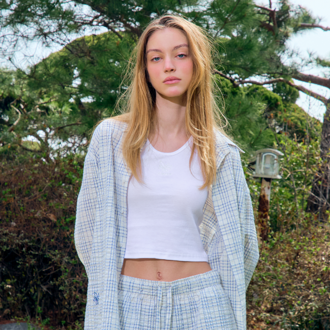 레이지지 레이지 플라워 탱크탑 화이트(Lazyz Lazy Flower Tank Top White) - 3