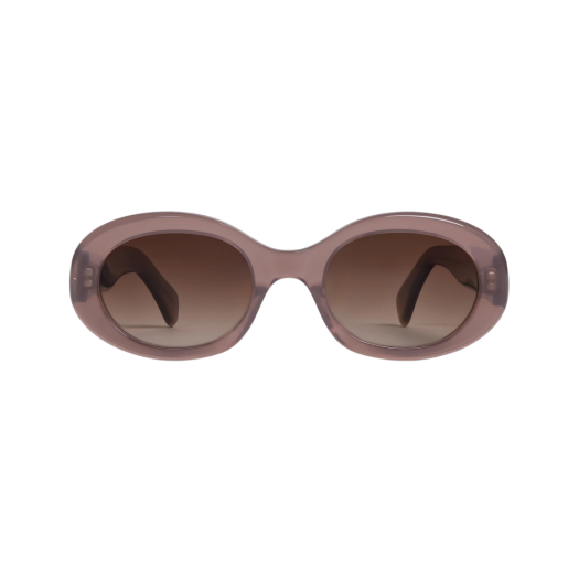 (W) Celine Triomphe 01 Sunglasses in Acetate Milky Hazelnut