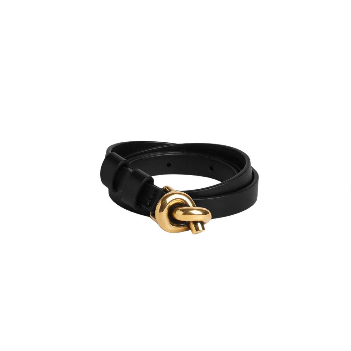 743753VALKO1019 (W) Bottega Veneta Knot Belt Black