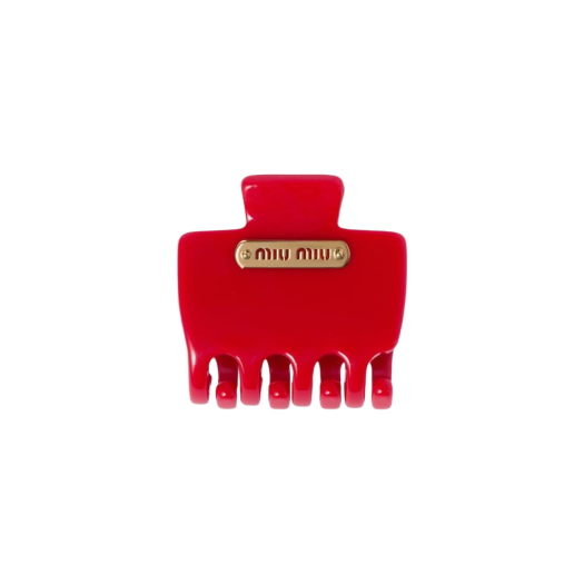 (W) Miu Miu Plexiglas Clip Red