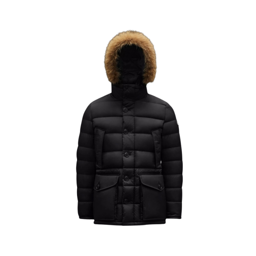 Moncler Cluny Long Down Jacket Black - 23FW