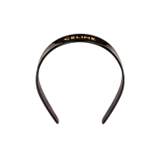 (W) Celine Headband in Acetate & Brass Dark Havana Gold