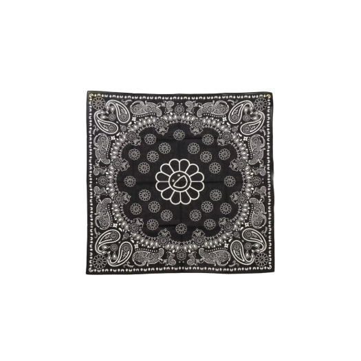 Kaikai Kiki Flower Paisley Bandana Black