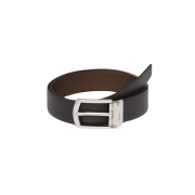 Prada Reversible Saffiano Leather Belt Black Burnt Sienna