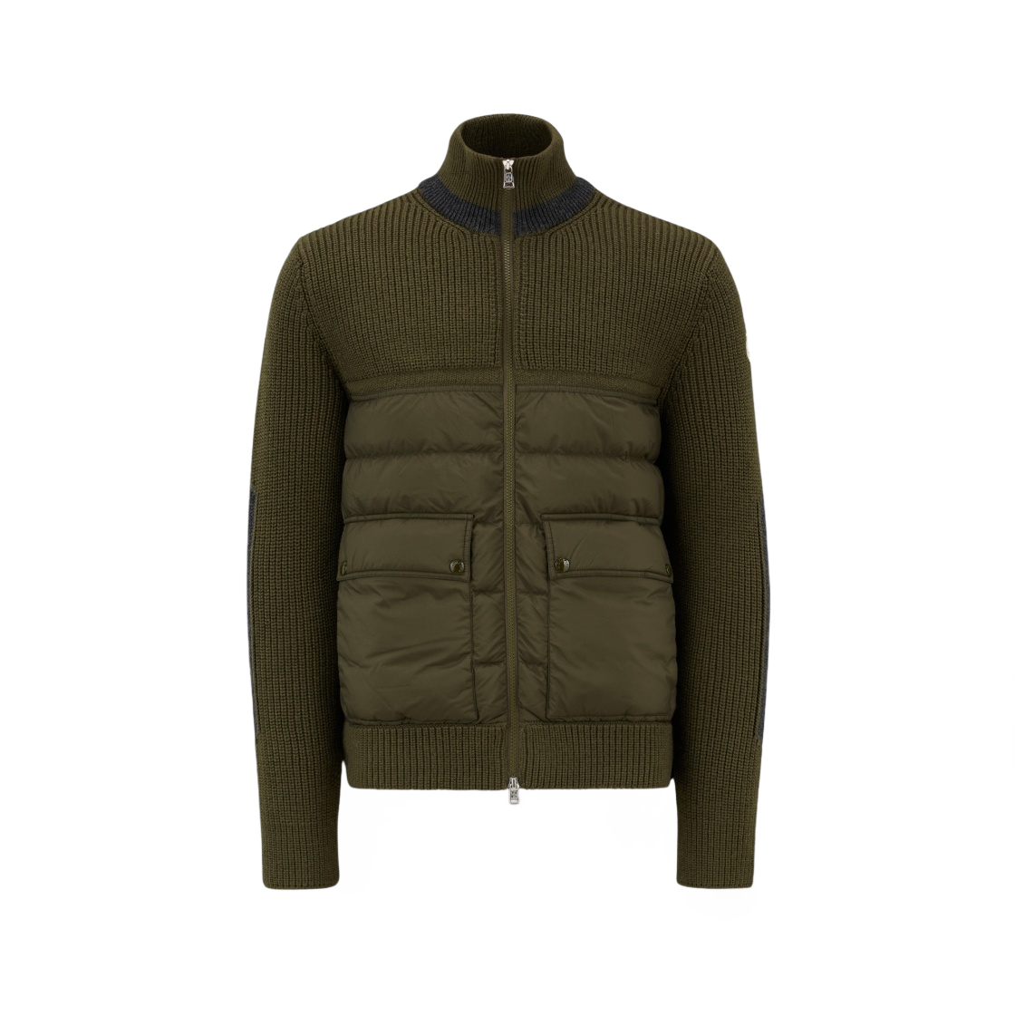 몽클레르 패딩 울 가디건 포레스트 그린 - 22FW(Moncler Padded Wool Cardigan Forest Green - 22FW) - 1