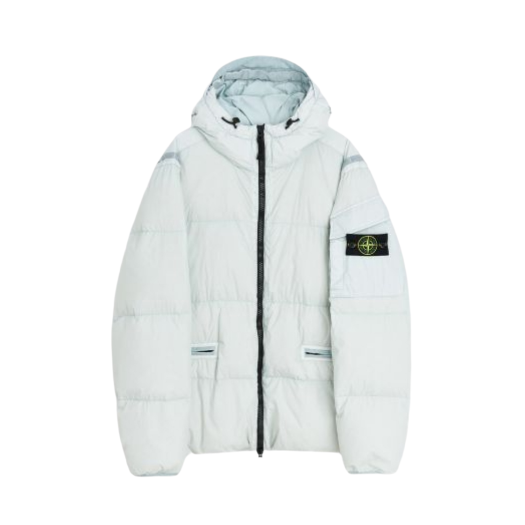 Stone Island 40223 Garment Dyed Crinkle Reps Down Jacket Light Grey - 22FW