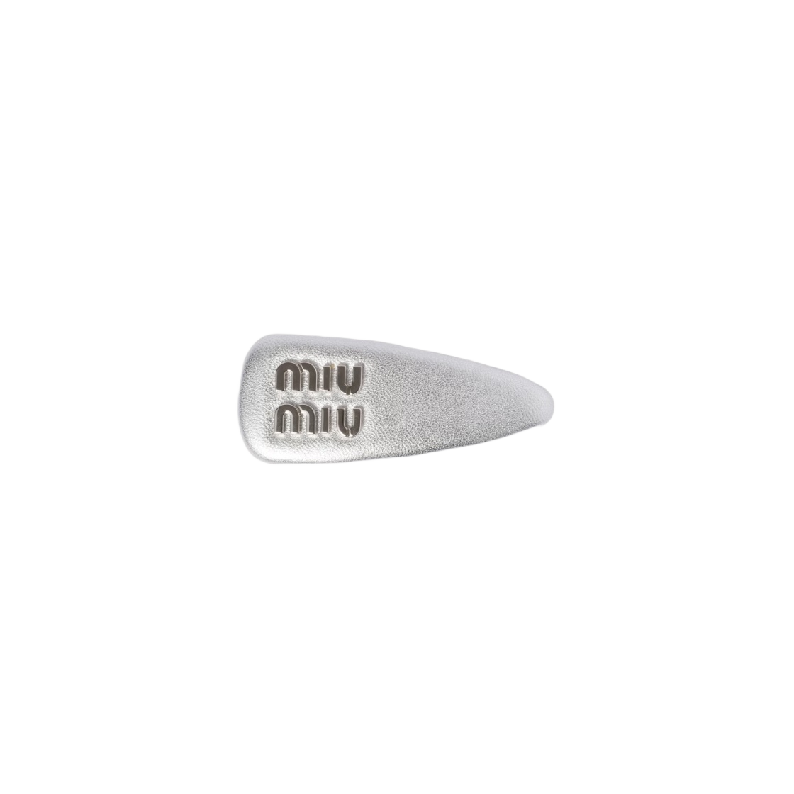 (W) 미우 미우 나파 레더 헤어 클립 실버 | Miu Miu | KREAM (W) Miu Miu Nappa Leather Hair Clip Silver