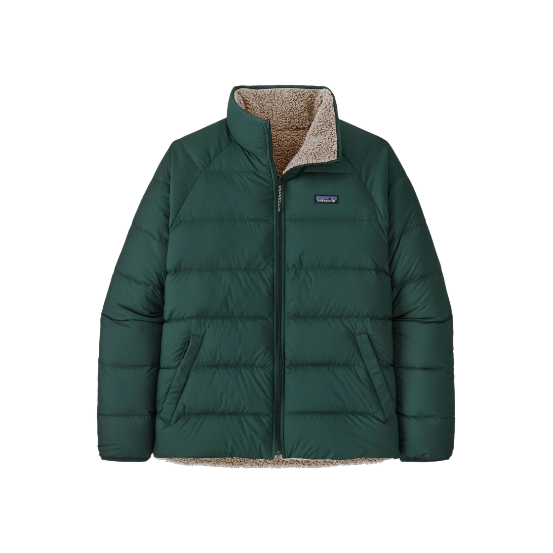 20670 Patagonia Reversible Silent Down Jacket Northern Green - 대표 이미지 #1
