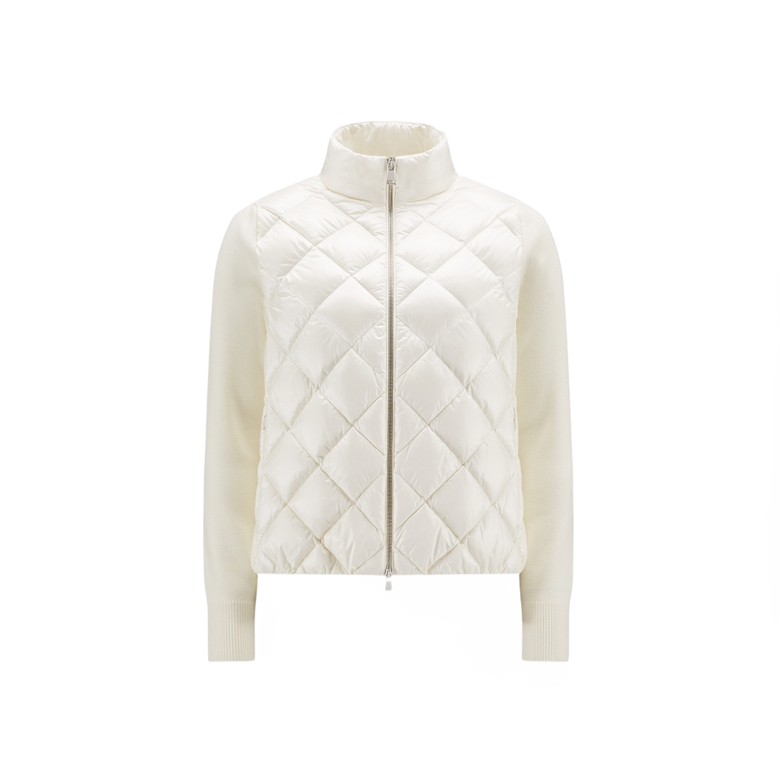 (W) 몽클레르 패딩 울 가디건 오프 화이트 - 22FW((W) Moncler Padded Wool Cardigan Off White - 22FW) - 1