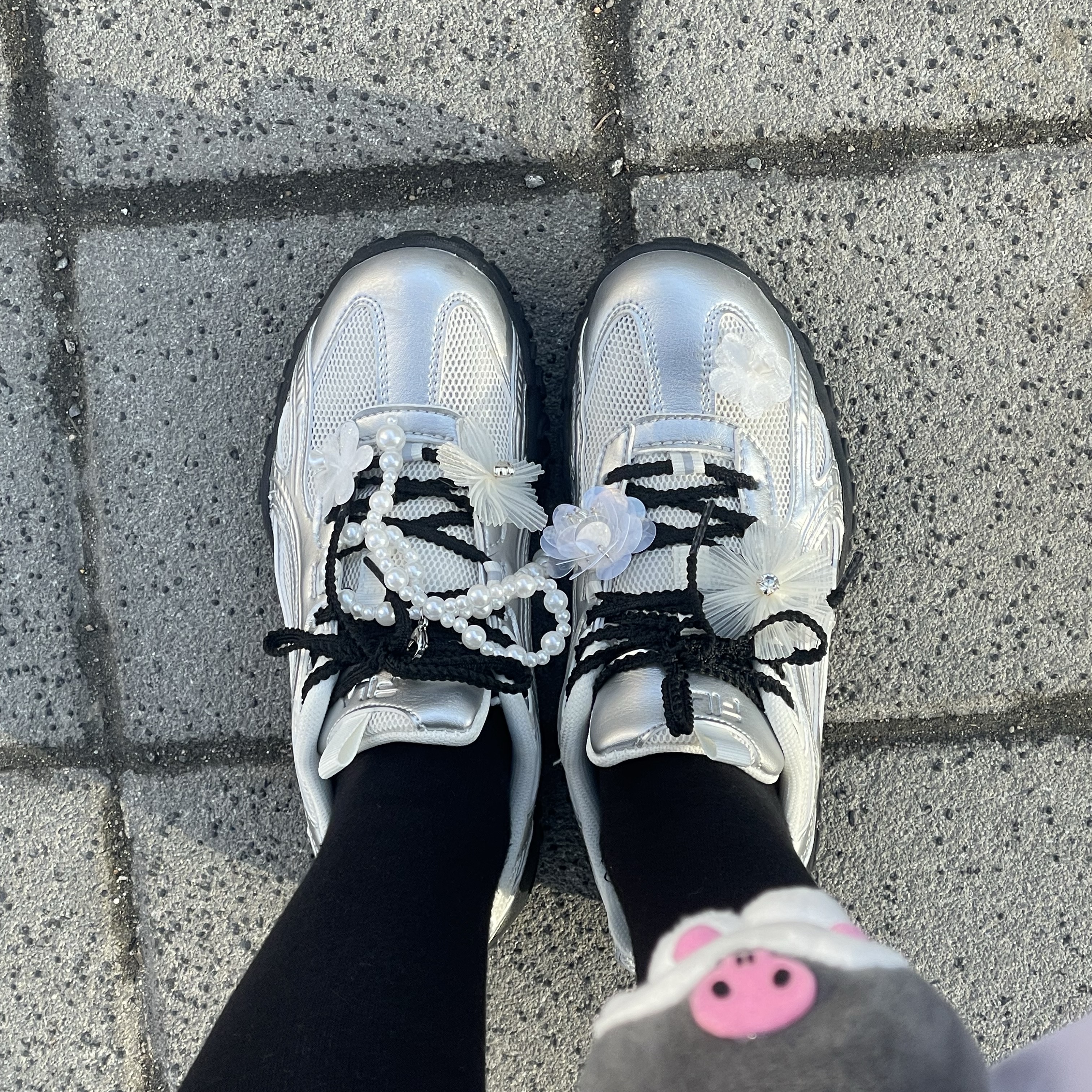 [6% 적립] FILA Echappe Ms Silvermoon 착용 스타일