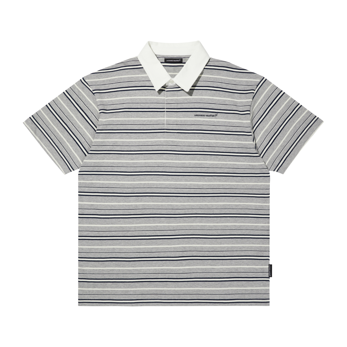 L31UTS030GRY LOCKHEED MARTIN Stripe Polo Tee Grey