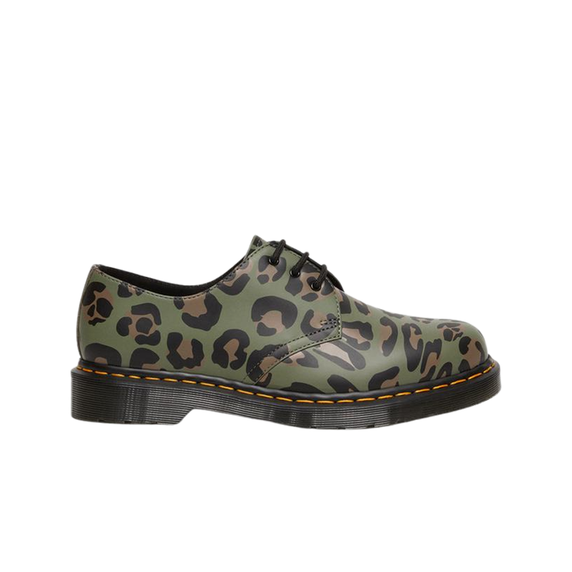 닥터마틴 1461 디스토티드 레오파드 프린트 옥스퍼드 슈즈 카키 그린(Dr. Martens 1461 Distorted Leopard Print Oxford Shoes Khaki Green) - 1