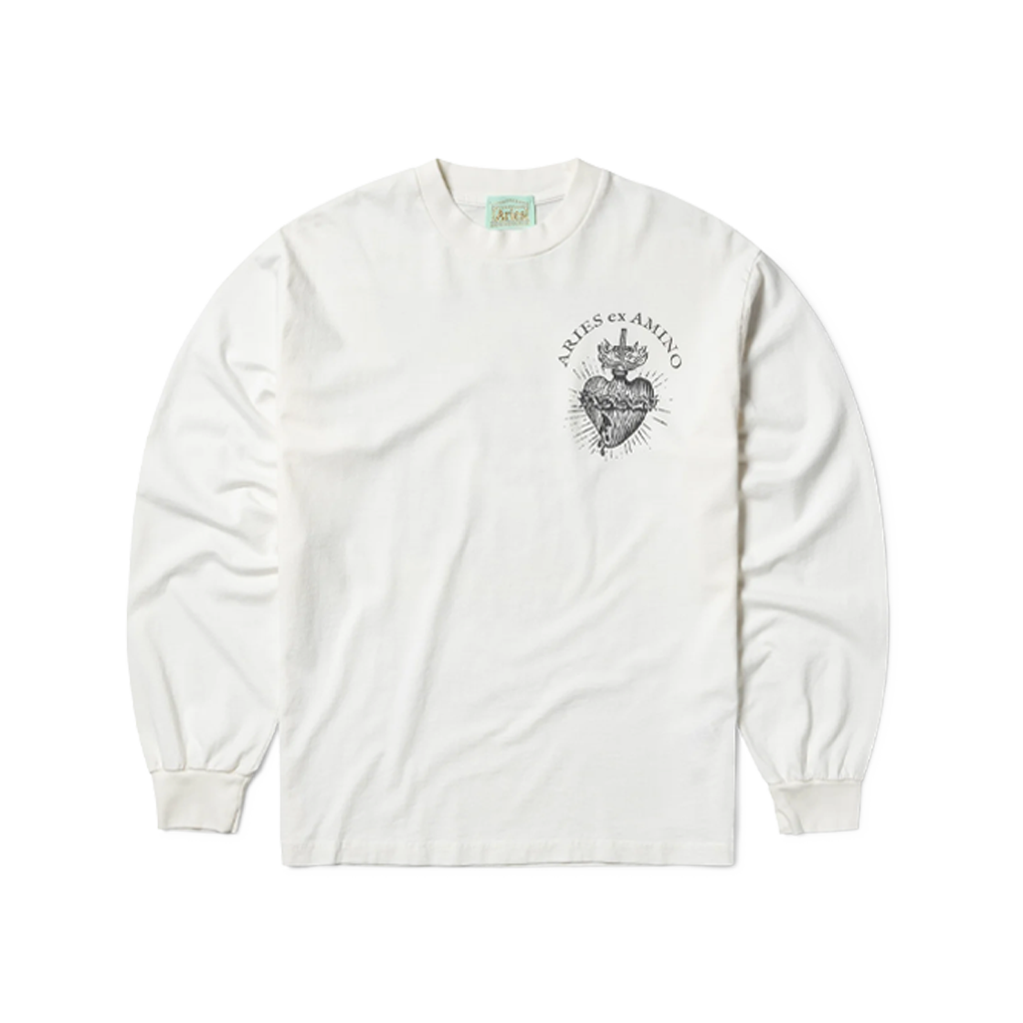 KM5BTSLAS04OW Aries Faded EX Amino LS Tee Off White - 25SS